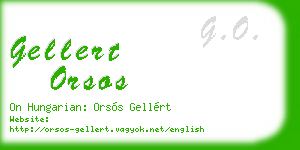gellert orsos business card
